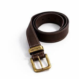 Carhartt Mens Belt Sz 50 Genuine Leather Brown Big & Tall Workwear Belt Classic